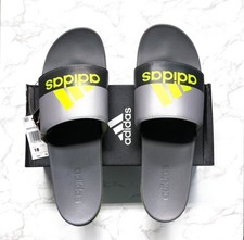 NWT Adidas Men's Size 18 Adilette Comfort Slides Grey Green GV9715