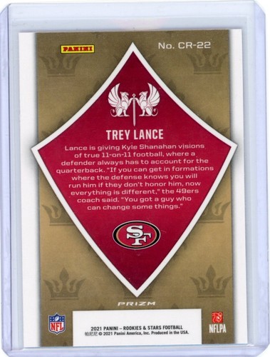 2021 Panini Rookies & Stars - Crusade Red Scope Prizm #CR-22 Trey Lance (RC) - Picture 2 of 2