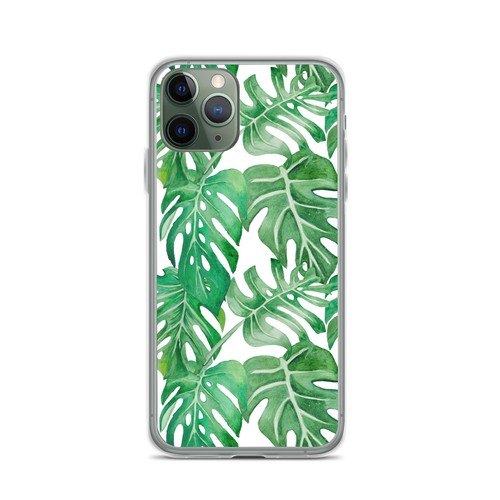 Tropical monstera plant leaves Clear Case for iPhone® - Bild 4 von 25