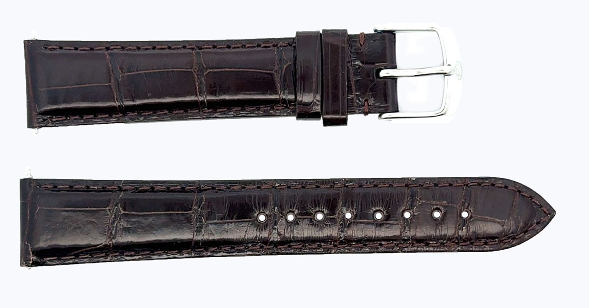 New Michele 18mm Brown Alligator Watch Band Strap | eBay display picture 1
