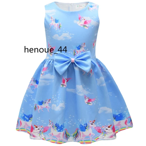 minnie stitch Cartoon Bowknot Dress Skirt Princess Party Birthday Fancy girl - Picture 69 of 69