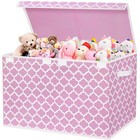 Large Toy Box Chest Organizer Storage Bin with Lid for Playroom Nursery Closet