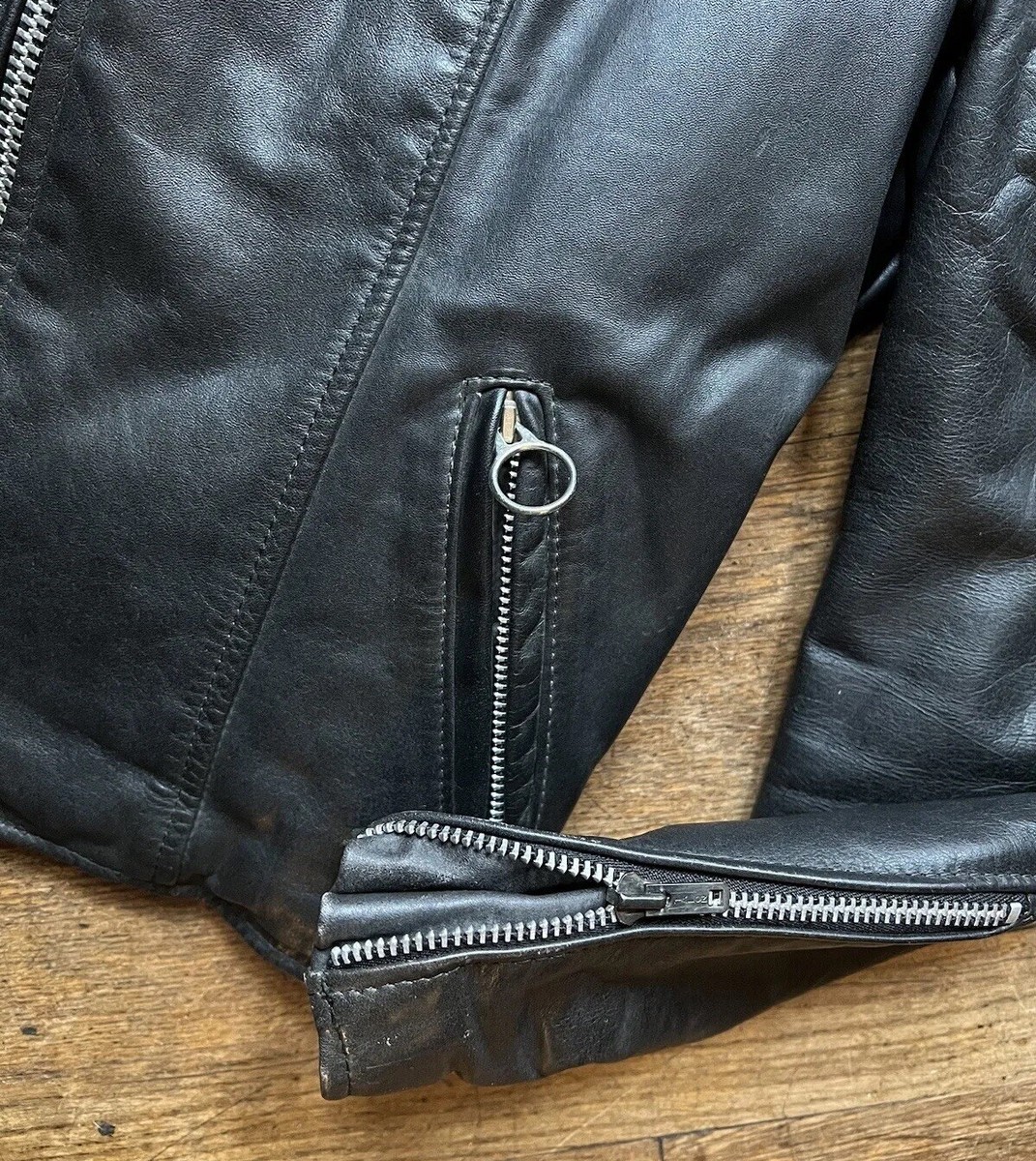 70s Vintage Brooks Leather Cafe Motorcycle Racer Zip Up 70s Vintage Brooks Leather Cafe Motorcycle Racer Zip Up
