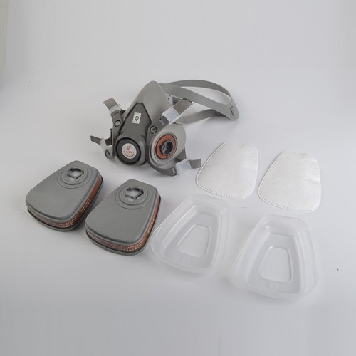 PROFI 6200 LACKIERMASKE STAUBMASKE ATEMSCHUTZMASKE MIT WECHESELFILTERN GRAU - Bild 8 von 12
