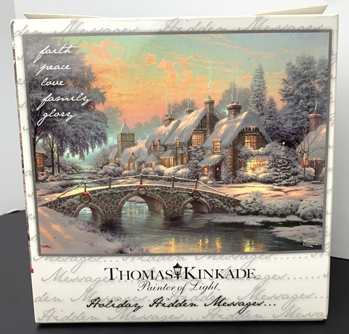 Thomas Kinkade CIOTTOLI NATALE 750 pz puzzle messaggi di vacanza nascosti - Foto 4 di 5
