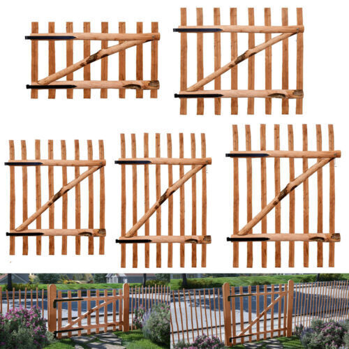 Gartentor Zauntor Staketenzaun Höhe Gartenzaun Zaun Haselnuss Top 100 x 60-150cm - Bild 1 von 41