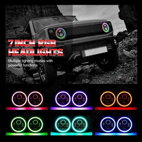Par de faros redondos 120W 7" H4-H13 bombilla alta/baja para Chevy C10 C20 C30 G10 G20 K10 - Imagen 12 de 14