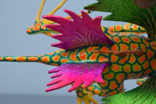 De Colección Alebrije Papel Maché Criatura Linares Estilo Dragón Mexicano Lagarto Insecto - Imagen 13 de 14