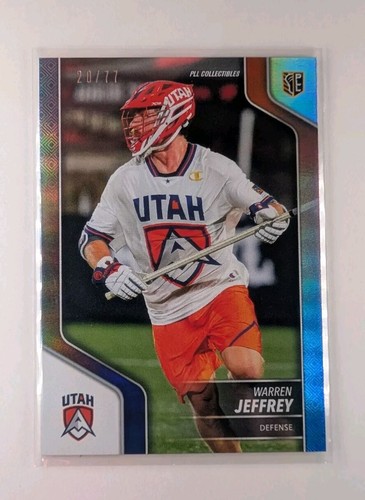 Warren Jeffrey 2024 Premier Lacrosse League PLL #25 Blue Parallel Card #20 /77 - Picture 1 of 2