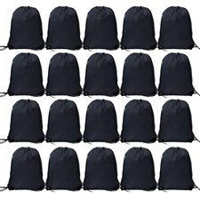 20 Pcs Drawstring Backpack Bulk Draw String Bags Cinch Polyester Bag for Gym ...