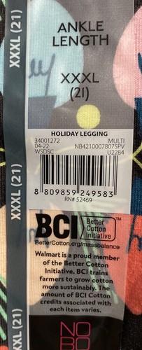 NOBO NO BOUNDARIES JUNIORS CHRISTMAS LIGHTS ANKLE LEGGINGS 2XL (21) NWT - Picture 3 of 4