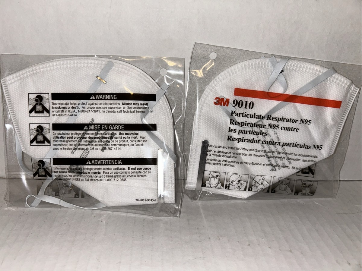 3M 9010 N95 Particulate Respirator Dust Mask - 50 Pieces for