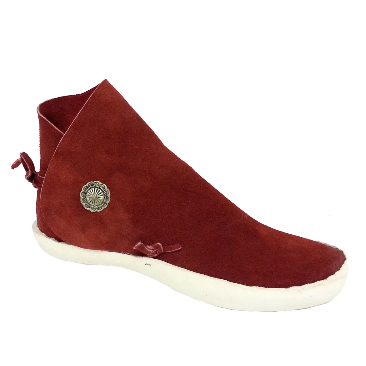 KAIBAB STYLE WOMEN s Red Sand NAVAJO 1 BUTTON MOCCASINS EARTHING SHOES