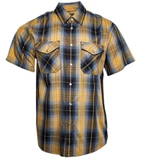 NWT Dixxon Flannel "The Kid" Men's LARGE Plaid Pearl Snap Bamboo Shirt