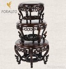 Legged Ebony Wood Fishbowl Stand Bonsai Ceramic Stone Vase Flower Rack Base