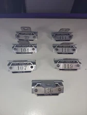 Vintage Metal Gym  Locker Number Plates w/Latch Plate--Steampunk
