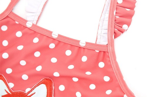 Girls Sleeveless Printed 1 Piece Swimsuit Set Kids Cute Swimsuit Beach Bikini - Picture 16 of 42