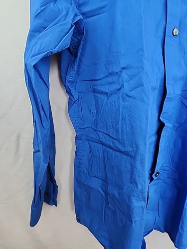 Camisa Apt 9 Premier Flex Calce Ajustado Hombre Botón Manga Larga 17 34/35 Azul - Imagen 11 de 20