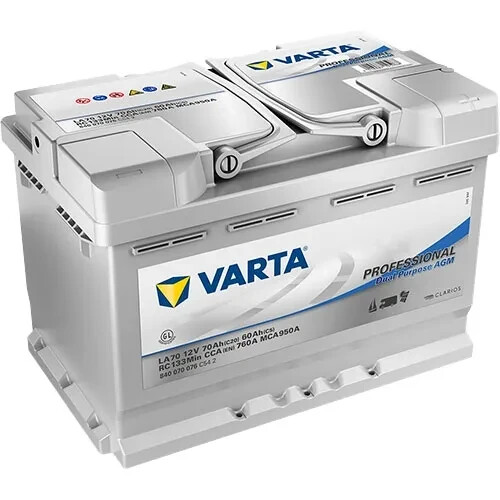 Varta LA70 12V 70Ah Dual Purpose AGM Leisure Battery For Caravan Boat Motorhome - Picture 1 of 4