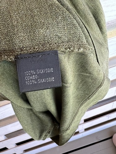 Lafayette 148 New York Women’s green  Silk Cami Size Petite L. - Picture 6 of 10