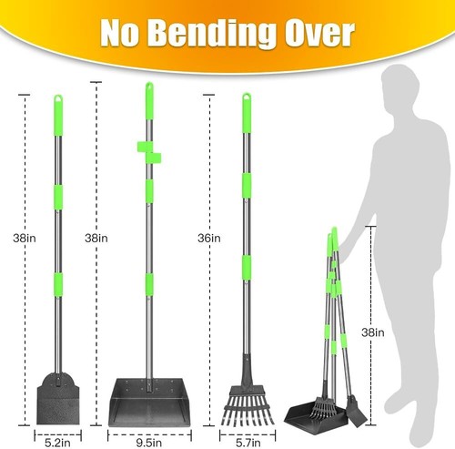 Larger Pooper Scooper Dog Pooper Scooper For 1. Rake & Shovel & Large Tray New - Picture 3 of 11