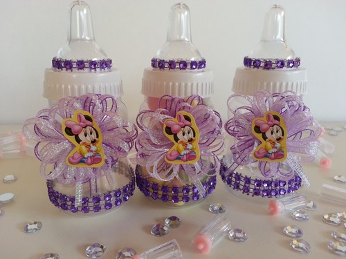 Minnie Mouse | Baby Shower Decoration | Set of 12 Bottlers Favors| It's a girl - Picture 11 of 11