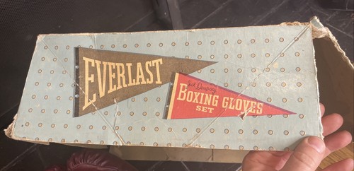 Everlast Vintage Jack Dempsey Boxing Gloves Set 2 Pairs 5432 Youth w/Partial Box - Picture 12 of 12