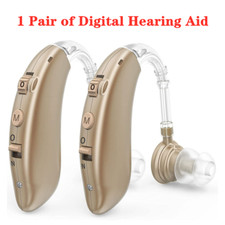 1 Pair of Digital Hearing Aid Severe Loss Rechargeable Invisible BTE Ear Aids
