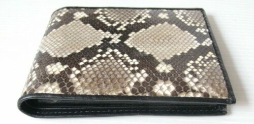 Real Genuine Python Snake Skin Leather Bifold Men Wallet Natural New Handmade - Picture 2 of 7