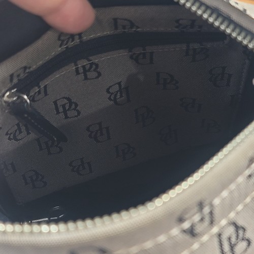 Dooney & Bourke Schultertasche Signature Grau Canvas Monogramm Handtasche Handtasche - Bild 14 von 18