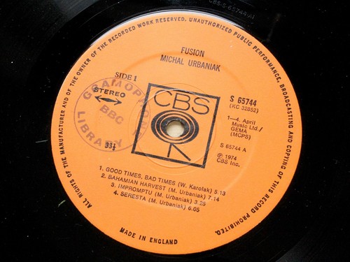 Michal Urbaniak/Fusion/1974 CBS Vinyl LP/Ex BBC Gramophone Library/EX - Picture 13 of 14