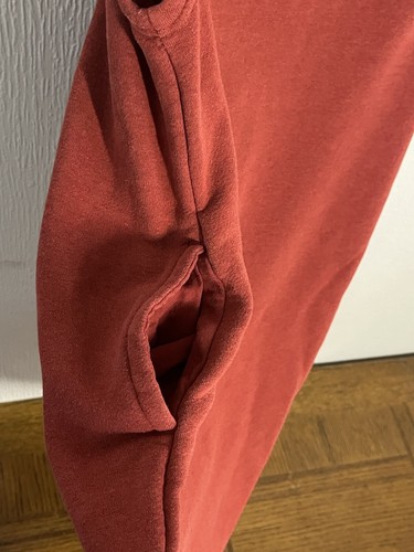 Nike Sleeveless Hoodie Men’s Large Red Hooded Sweatshirt L Full Zip Cutoff - Picture 6 of 8