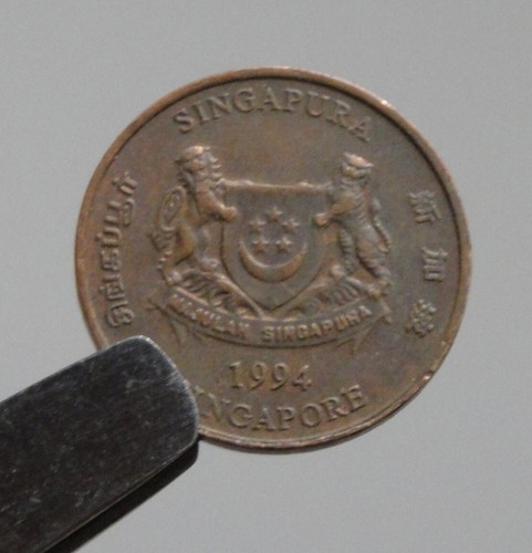 A Pair Singapore Coins 1 Cent 1994 1995 - Picture 6 of 6