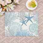 Linen Placemats - Set of 6 - Ocean Life Theme - Coastal Decor