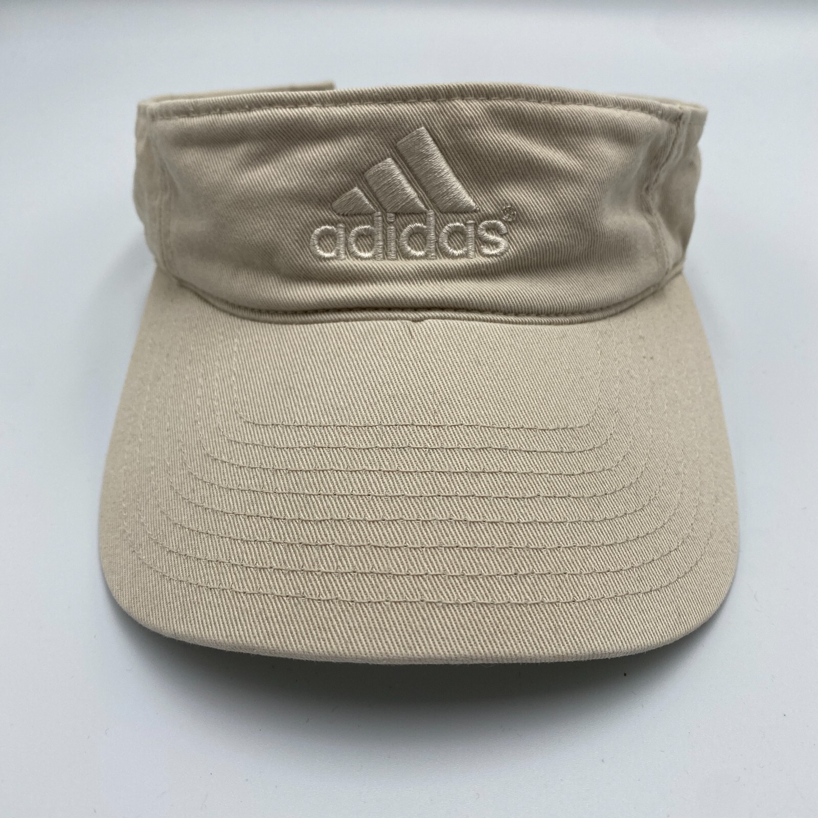 Adidas Adjustable Visor Hat Cap Beige - image 1