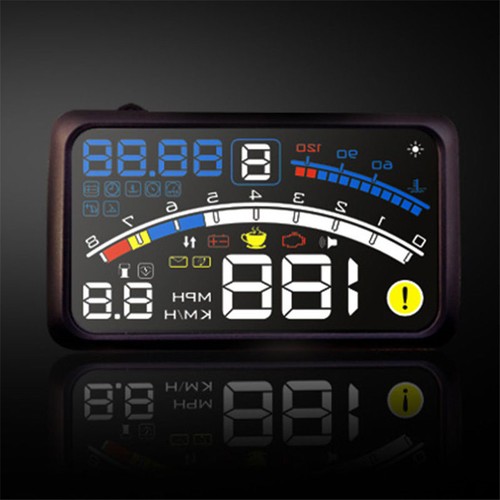 5.5" Car HUD Head-Up Display OBD2 Dashboard Speedometer Projector Speed Warning - Picture 8 of 12