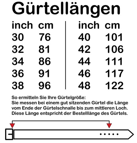 Westerngürtel Leder Western Country Style Stars & Stripes »WG-04« Schwarz - Picture 2 of 2