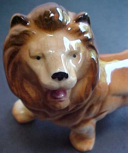 Vintage Lion Ceramic Figurine Roaring Japan - Picture 8 of 22