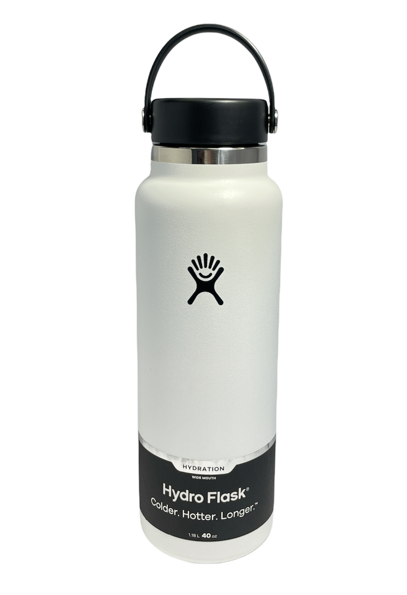 Hydro Flask Wide Mouth w/ Flex Cap 1.18L/40oz (WHITE) NEW | eBay