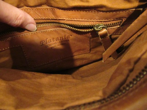 Platania brown woven leather cosmetic bag - Picture 7 of 8