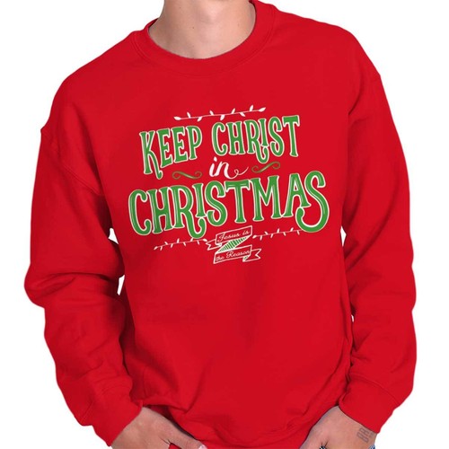 Keep Christ in Christmas Jesus is the Reason Womens or Mens Crewneck Sweatshirt - Bild 9 von 9