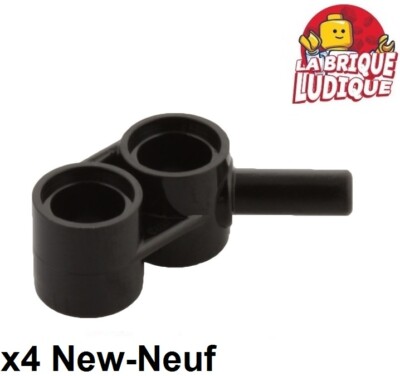 Lego Technic 4x Liftarm Modified 1x2 2 Hole Hole with Bar Bar Black 85940 NEW