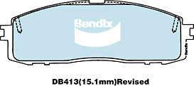 Brake Disc Pad Set Rear Bendix DB413 GCT For Toyota Corona Cressida Crown - Picture 2 of 2