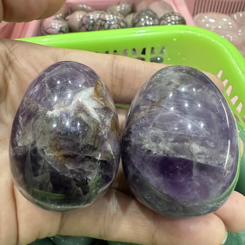 Natural stone Carved polished massag yoniegg Quartz Crystal Skull Reiki gift 1pc - Picture 89 of 125