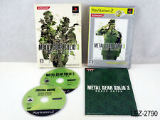 Metal Gear Solid 3 Snake Eater Best w/MG Playstation 2 Japanese Import US Seller