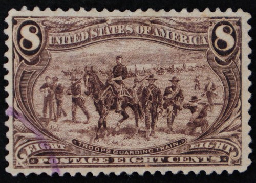 U.S. Used Stamp Scott #289 8c Trans-Miss. Purple Cancel Clear of Design. Choice!