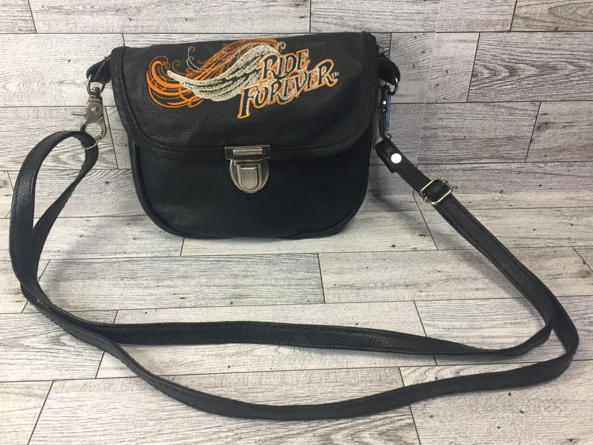Womens Leather Motorcycle Hip Bag Biker Shoulder Crossbody Purse