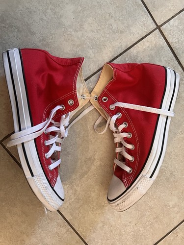 Unisex CONVERSE Chuck Taylor ALL STAR HIGH TOP Red (M9621)  Men 9 Women 11 42.5 - Picture 3 of 7