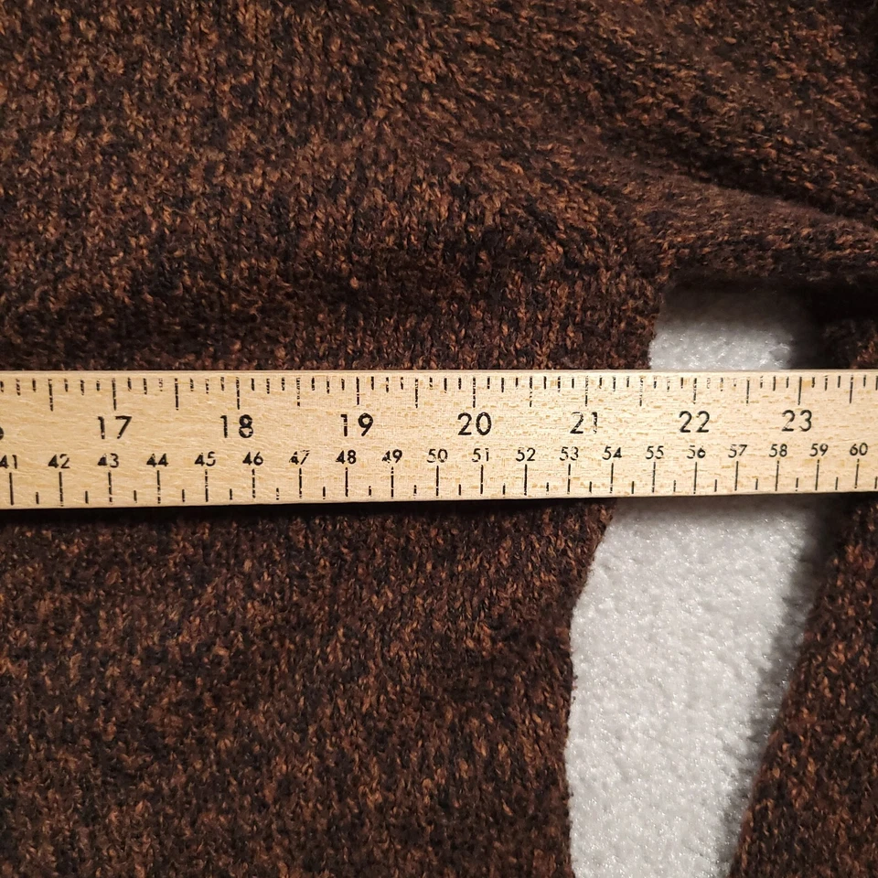 Studio Works Women's Brown Henley Sweater Size Large V-Neck Long Sleeve - Image 4 of 4