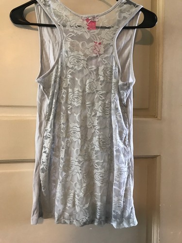Womens Gray XL Lace Cami Tank Top Cute Shirt Sexy Camisole Summer Sleeveless $30 - Picture 4 of 6